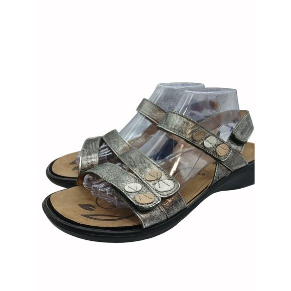 Romiko Metallic Sandals Adjustable Straps Comfort Footbed USA 11 Eur 42 Ibiza 55 - Picture 6 of 16